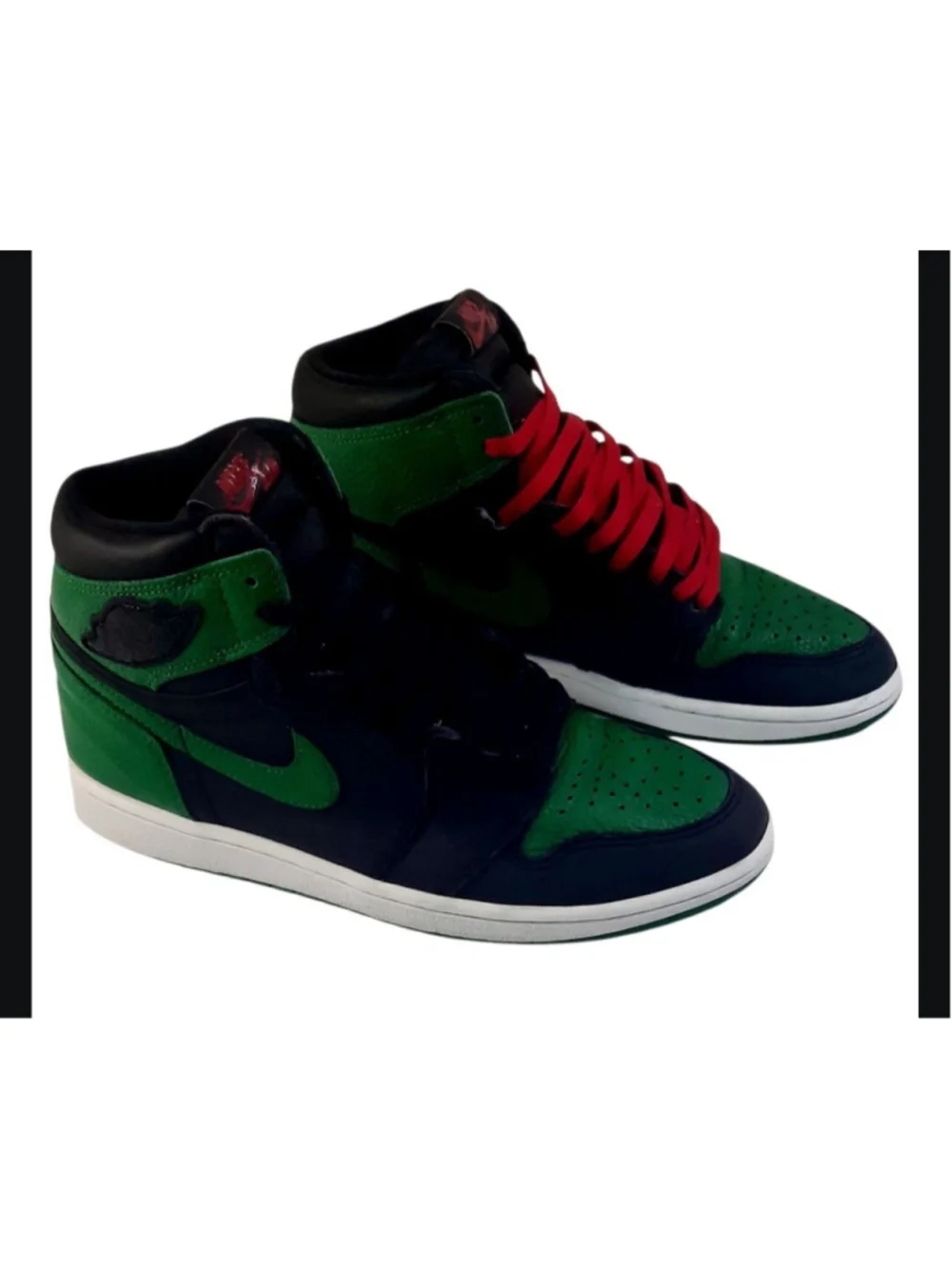 555088-030 Nike Air .Jordan 1 Retro High OG Pine Green White Black Gym Red Sz 10
